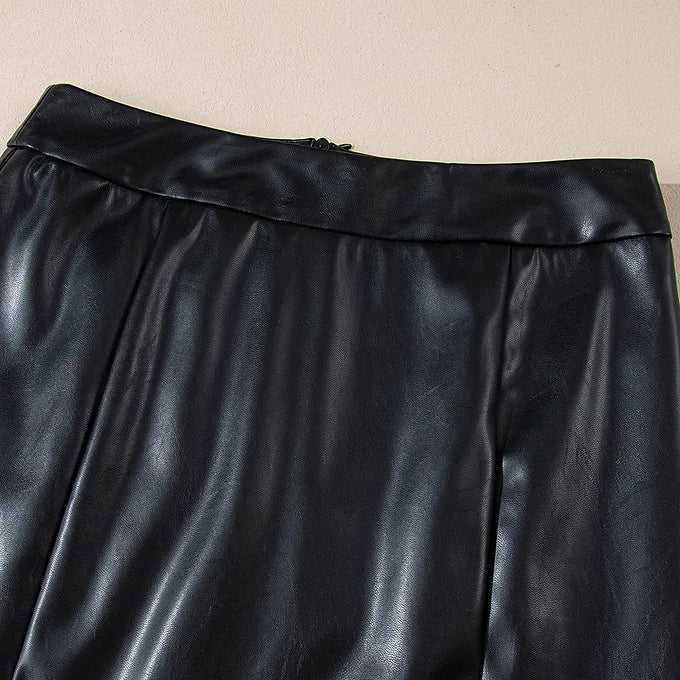 Black Leather Mini Skirt