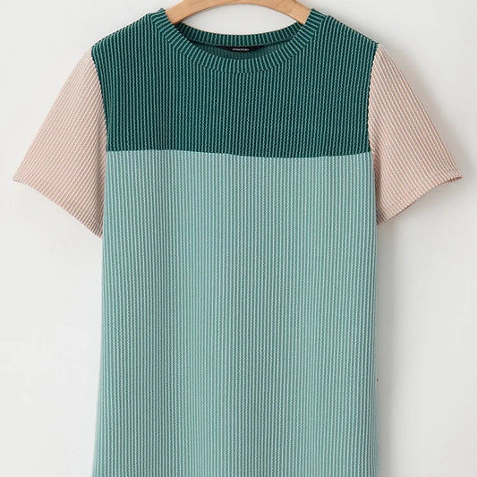 Skobeloff Rib Textured Colorblock T Shirt